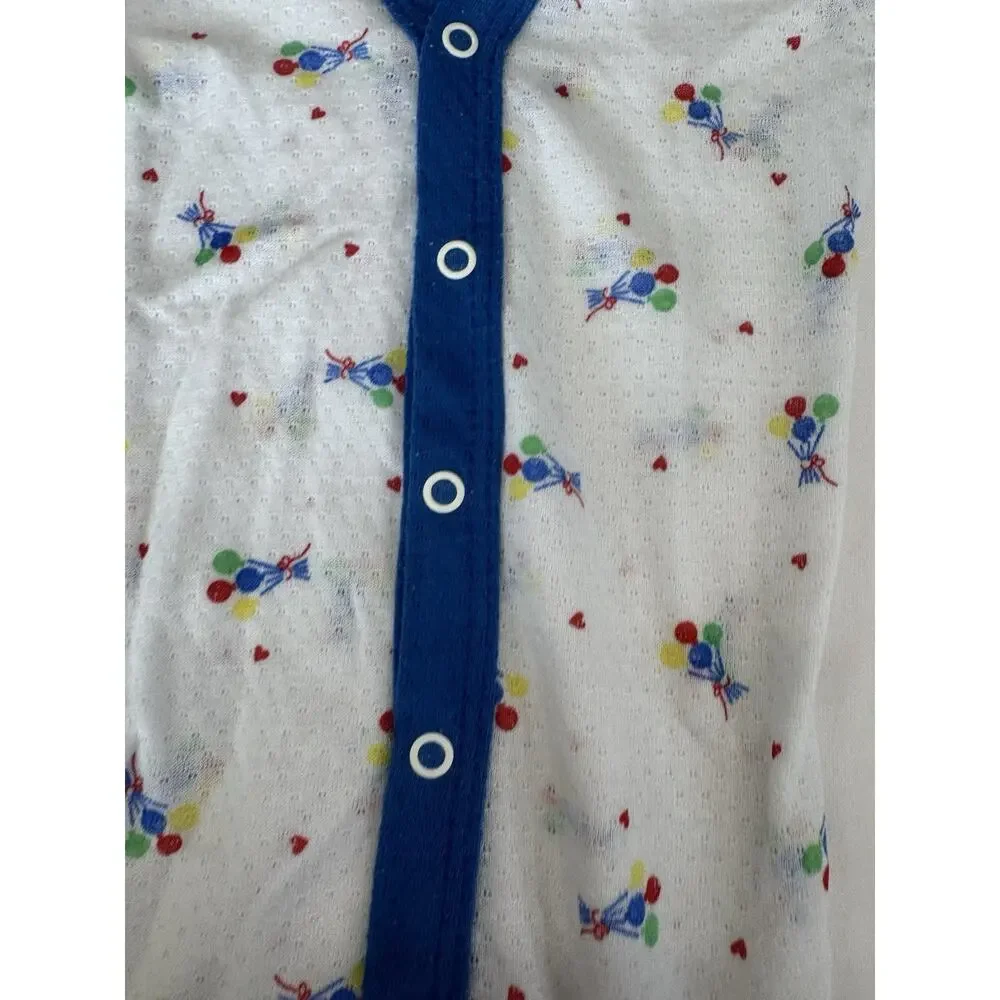 VTG Gerber Baby Footie Sleepers Pajamas Set of 3 Cotton Size 3-6 Months USA